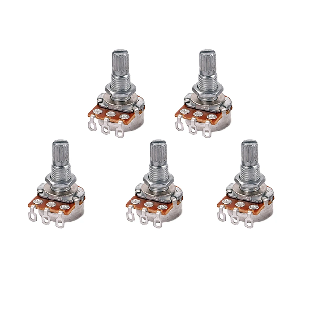 5pcs B10k Full Size Bass Pots Potentiometer Long Knurled Split Shaft Audio Taper Low Friction for Guitar Bass
5pcs B10k Full Size Bass Pots Potentiometer Long Knurled Split Shaft Audio Taper Low Friction for Guitar Bass