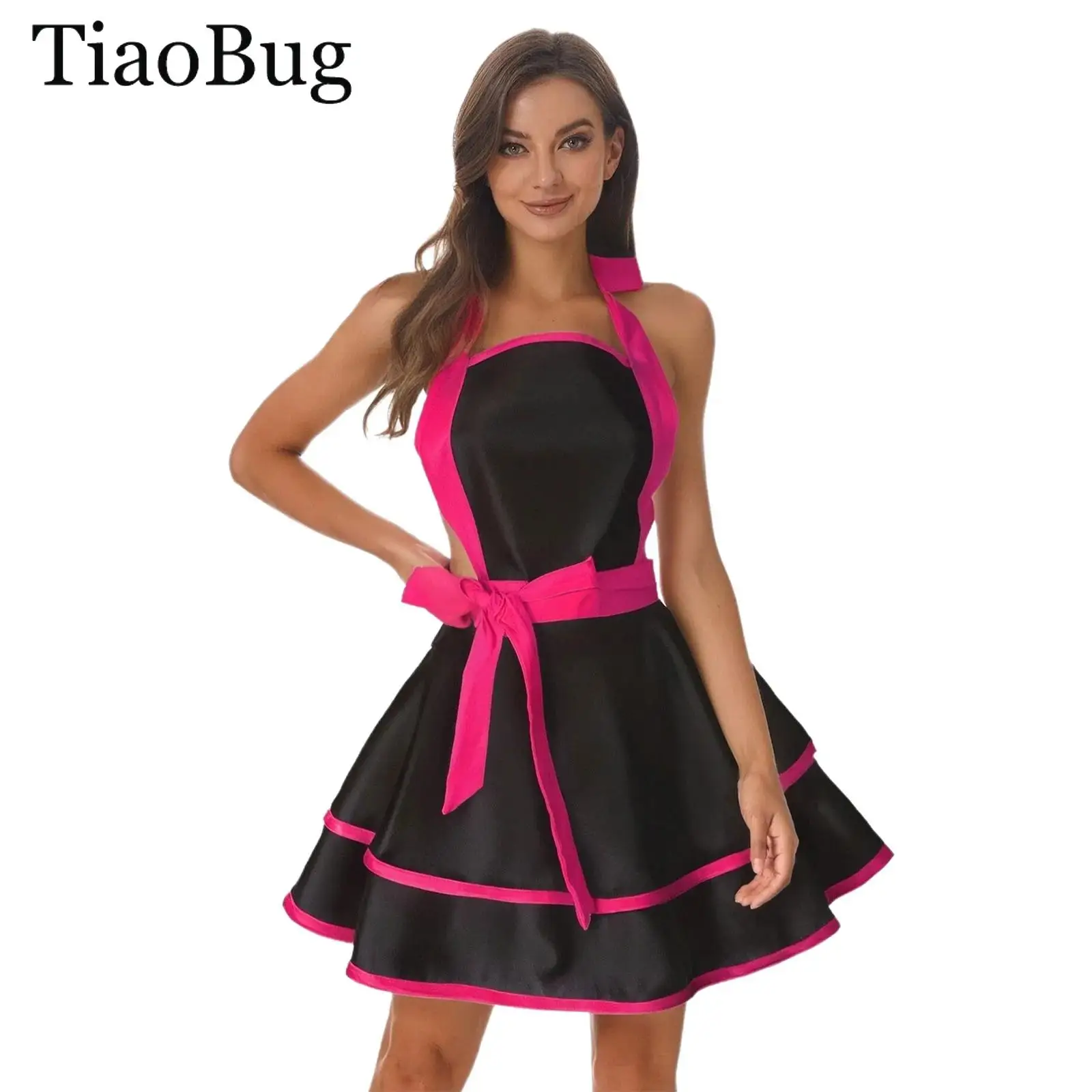 One Size Kitchen Apron Retro 50s Apron Waist Cover Halloween Christmas Family Gatherings Baking Cooking Ruffle Apron Dress Up
One Size Kitchen Apron Retro 50s Apron Waist Cover Halloween Christmas Family Gatherings Baking Cooking Ruffle Apron Dress Up