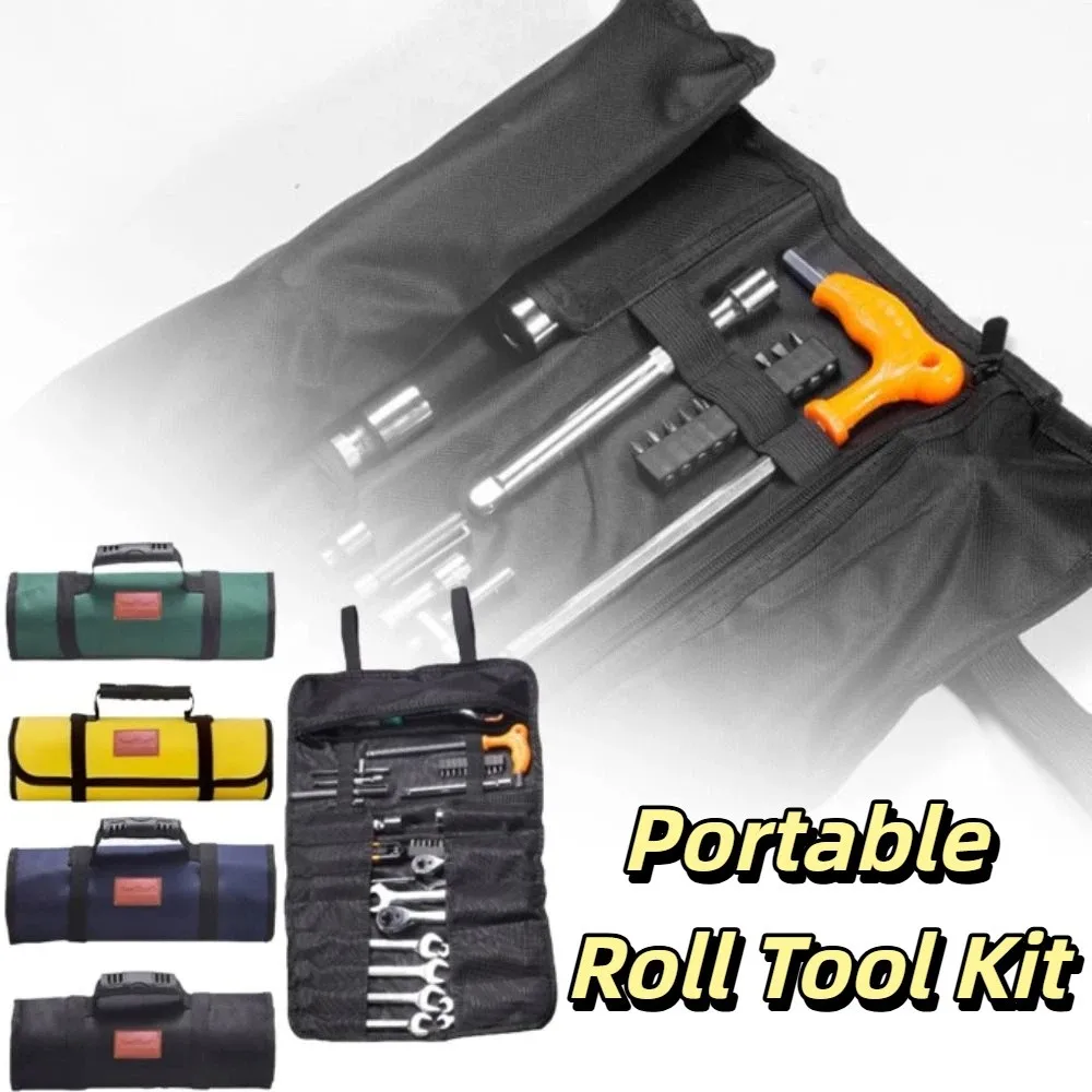Heavy Duty Canvas Tool Bag Canvas Material Zipped Compartments Multi-Purpose Tool Pouch Oxford Cloth Reel Type Roll Up Tool Bag
Heavy Duty Canvas Tool Bag Canvas Material Zipped Compartments Multi-Purpose Tool Pouch Oxford Cloth Reel Type Roll Up Tool Bag