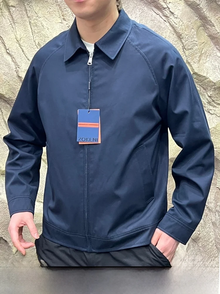 Business Casual Cotton Blend Men's Jacket Spring Commute Flip Collar Lightweight Standard Fit Long Sleeve Zipper Closure
Business Casual Cotton Blend Men's Jacket Spring Commute Flip Collar Lightweight Standard Fit Long Sleeve Zipper Closure