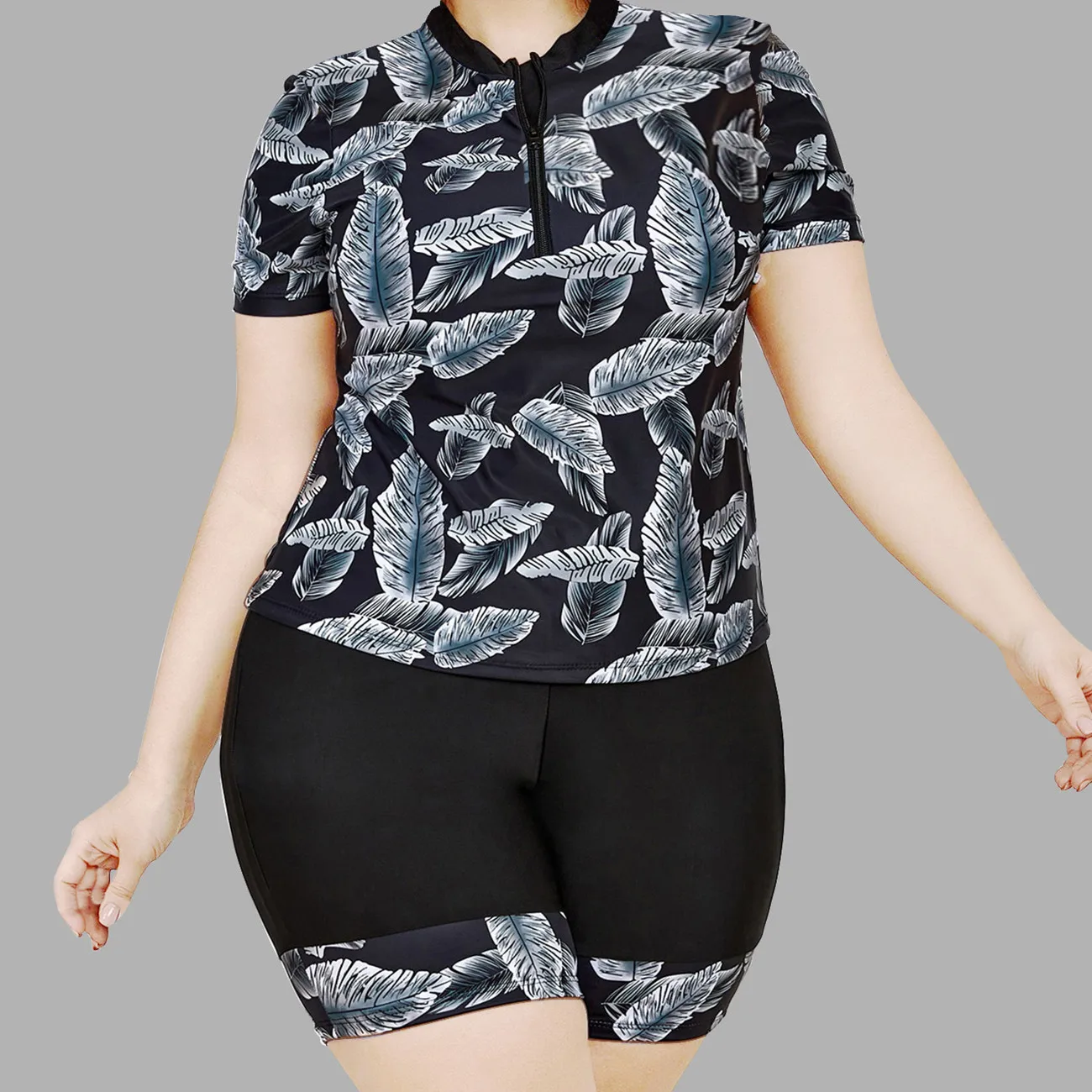 Sport Surfsuit Swimwear Plus Size Women 2023 Rash Guard Short Sleeve Swimsuit 2-Piece Surfing Suits Bathing Suit Bikini Tankini
Sport Surfsuit Swimwear Plus Size Women 2023 Rash Guard Short Sleeve Swimsuit 2-Piece Surfing Suits Bathing Suit Bikini Tankini