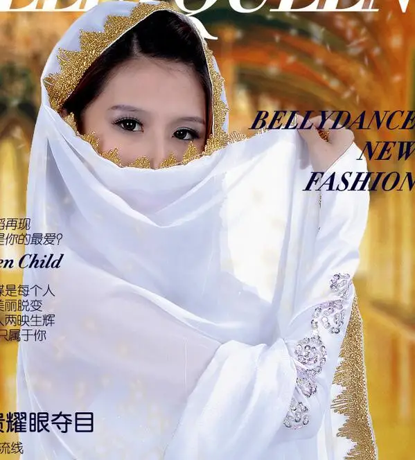 1pcs/lot woman belly dancing head veil chiffon head face veil dancing veil 200x70cm
1pcs/lot woman belly dancing head veil chiffon head face veil dancing veil 200x70cm