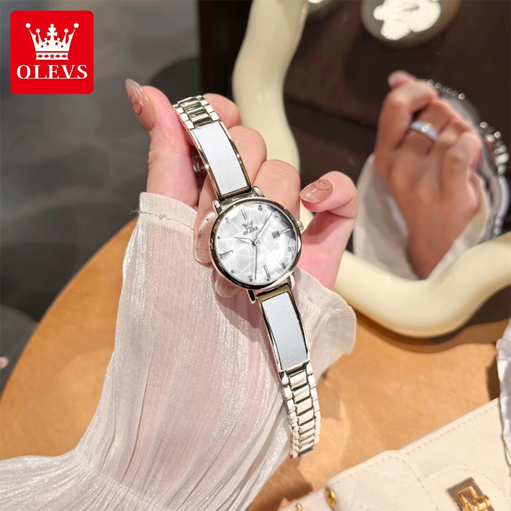 OLEVS Women Watch innovative Design Prismatic Surface Waterproof Quartz Watch for Lady Steel Strap Connected Leather Strap
OLEVS Women Watch innovative Design Prismatic Surface Waterproof Quartz Watch for Lady Steel Strap Connected Leather Strap