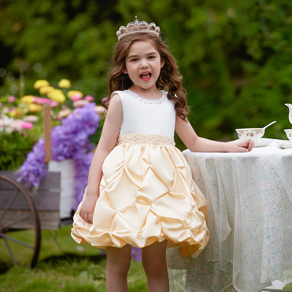 Elegant Pleated Girls Party Dress Summer Beading Fluffy Bridemaids Princess Kids Dresses for Girl Wedding Birthday Prom Costumes
Elegant Pleated Girls Party Dress Summer Beading Fluffy Bridemaids Princess Kids Dresses for Girl Wedding Birthday Prom Costumes