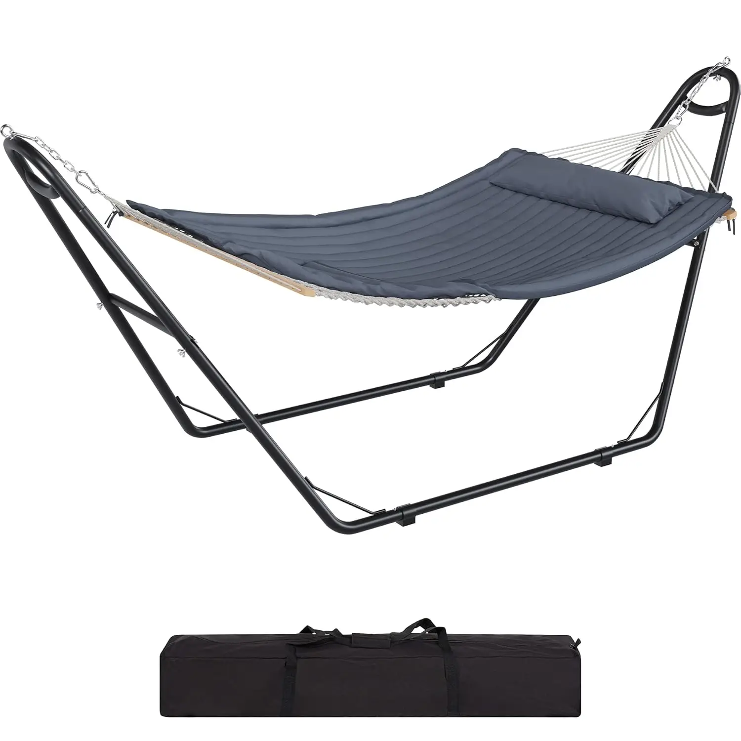 Heavy Duty Waterproof Portable Hammock with Stand Pillow Storage Bags 450lbs for Backyard Outdoor Relaxation, Customized
Heavy Duty Waterproof Portable Hammock with Stand Pillow Storage Bags 450lbs for Backyard Outdoor Relaxation, Customized