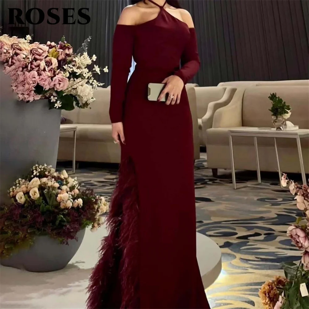 ROSES бордовое длинное вечернее платье с лямкой на шее, Саудовская Аравия, ночное платье, платье знаменитости с перьями для женщин по индивидуальному заказу
ROSES бордовое длинное вечернее платье с лямкой на шее, Саудовская Аравия, ночное платье, платье знаменитости с перьями для женщин по индивидуальному заказу