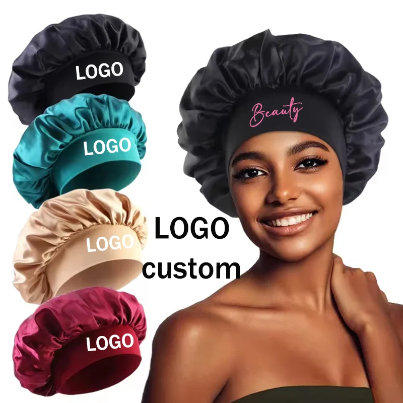 Silk Bonnet For Hair Care Personalized LOGO Satin Bonnets Sleeping Cap Hair Bonnet With Adjust Elastic Band Hair Accessories
Silk Bonnet For Hair Care Personalized LOGO Satin Bonnets Sleeping Cap Hair Bonnet With Adjust Elastic Band Hair Accessories
