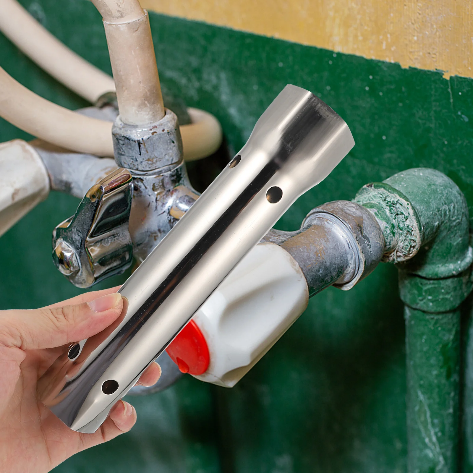 Water Tap Spanner 34Mm 40Mm Double Ended Faucet Wrench For Hard To Reach Nuts Bolts Plumber Repair Tool Hand Tool 
Water Tap Spanner 34Mm 40Mm Double Ended Faucet Wrench For Hard To Reach Nuts Bolts Plumber Repair Tool Hand Tool