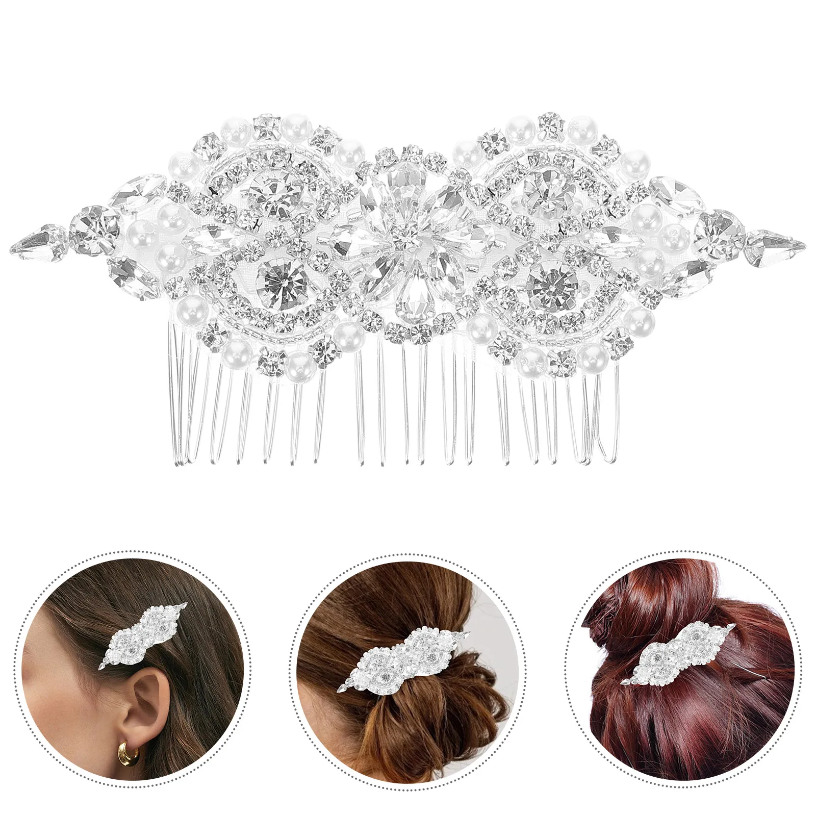 Pearl Comb Rhinestone Headpieces Women Hair Accessories Bridal Side Combs Zinc Alloy Elegant Wedding Banquet Prom Luxury H made
Pearl Comb Rhinestone Headpieces Women Hair Accessories Bridal Side Combs Zinc Alloy Elegant Wedding Banquet Prom Luxury H made