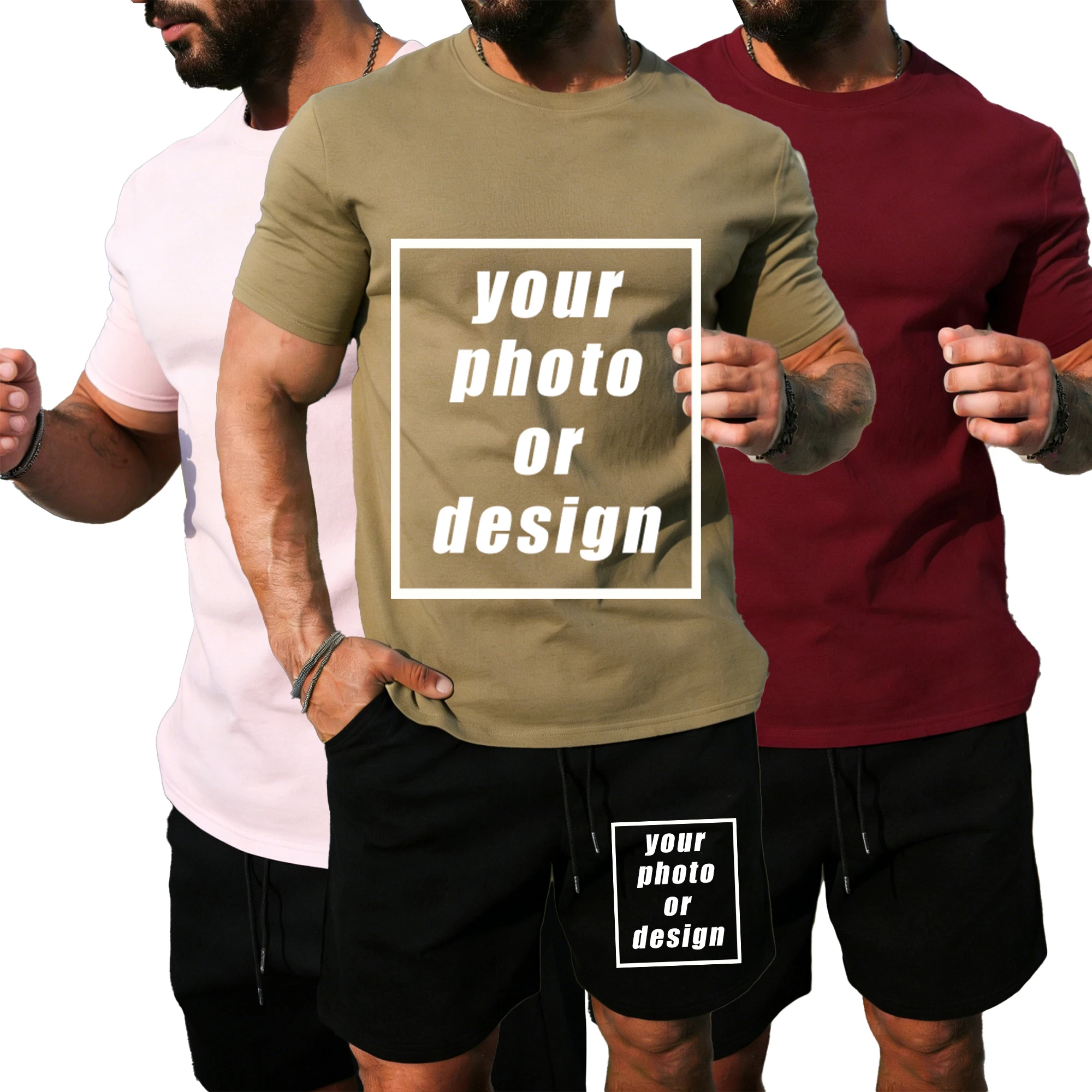 Mens Customized T-shirt Graphic Soft Cotton T-Shirt Add Your Own Message Graphic Summer T-shirt Set Trendy Your design Shorts Su
Mens Customized T-shirt Graphic Soft Cotton T-Shirt Add Your Own Message Graphic Summer T-shirt Set Trendy Your design Shorts Su