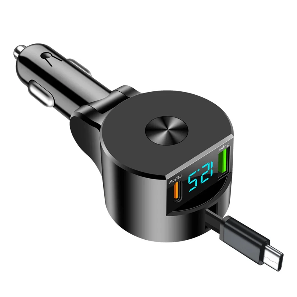 3 In 1 Car Charger Car Fast Charger Neat And Organized Charging Real-time Voltage Display Type-C Output During Travels
3 In 1 Car Charger Car Fast Charger Neat And Organized Charging Real-time Voltage Display Type-C Output During Travels