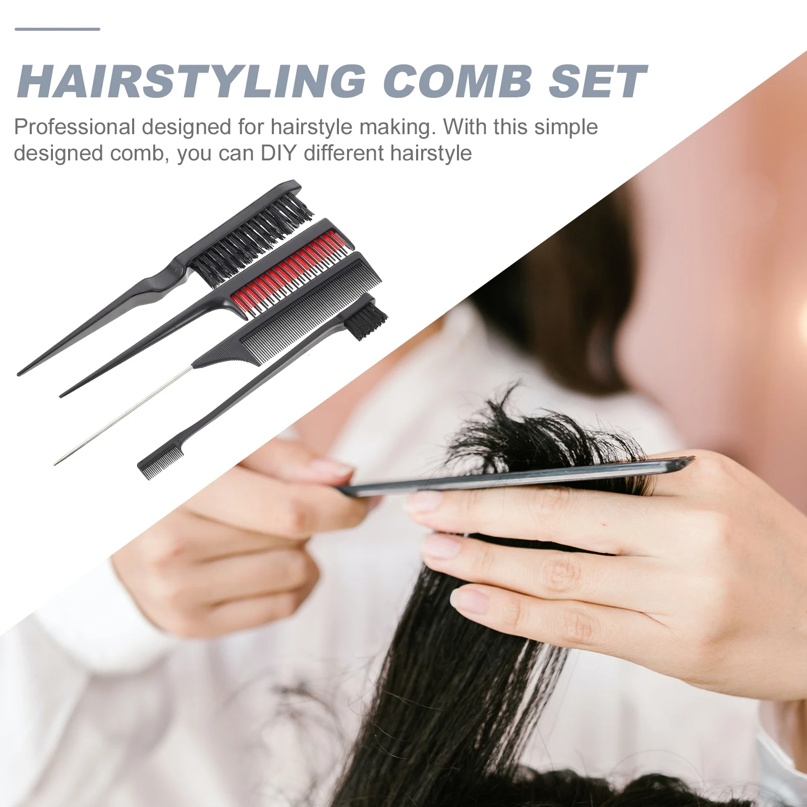 Hair Tidying Comb Teasing Barber Brushes Dedicated Styling Tools Combs Abs for Stylist Highlighting Women's Hairstyle
Hair Tidying Comb Teasing Barber Brushes Dedicated Styling Tools Combs Abs for Stylist Highlighting Women's Hairstyle
