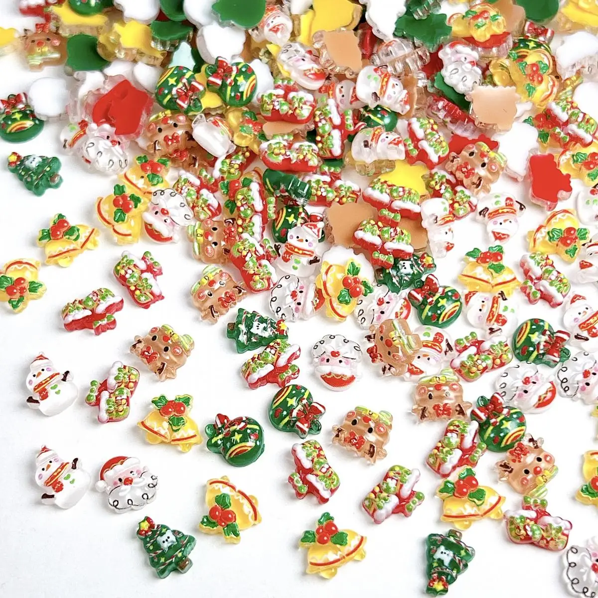 20PCS 3D Resin Mini Bell Snowman Elk Nail Charms Cute Cartoon Christmas Series Nail Art Decoration Accessories For DIY Crafts
20PCS 3D Resin Mini Bell Snowman Elk Nail Charms Cute Cartoon Christmas Series Nail Art Decoration Accessories For DIY Crafts