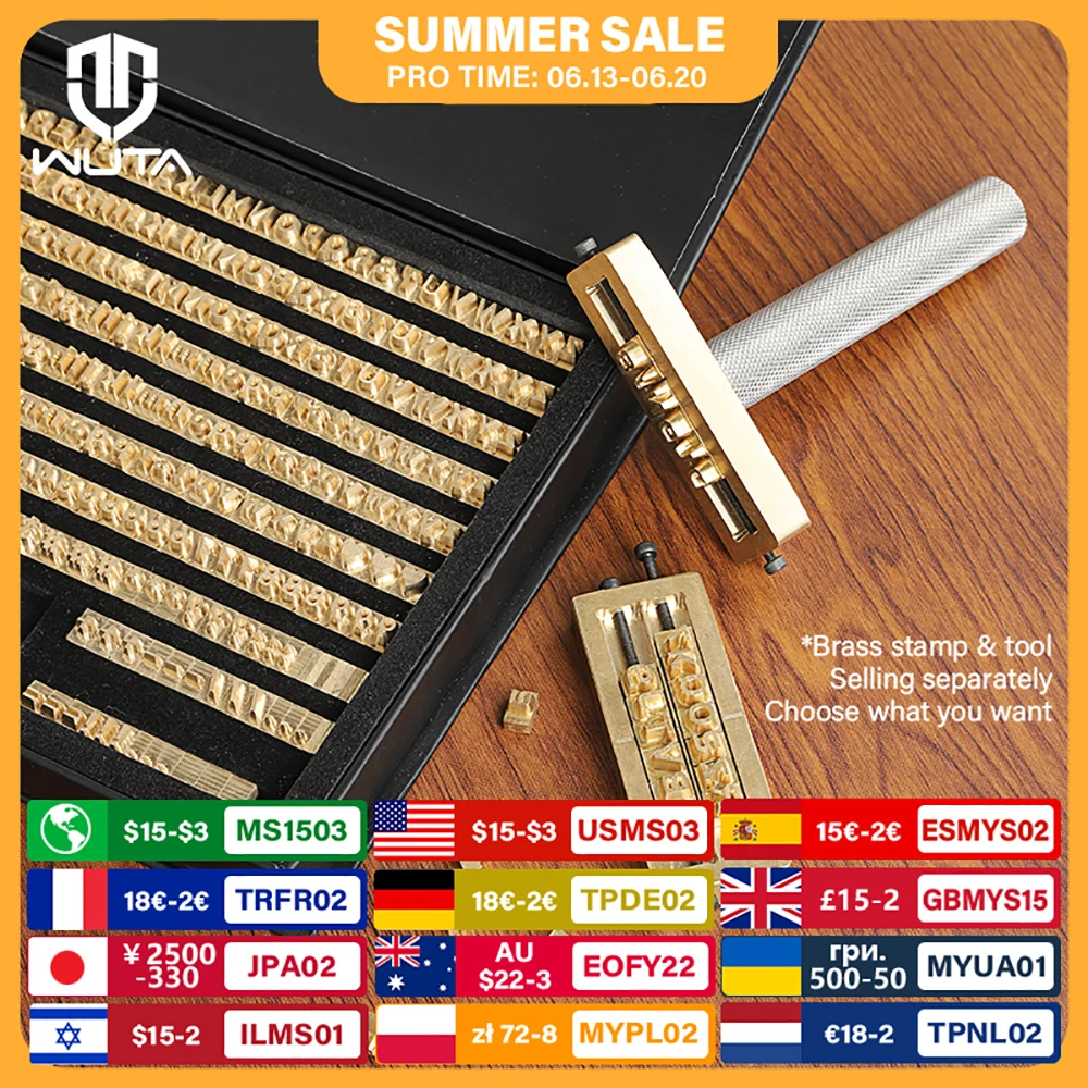 WUTA Brass Stamps Letter Number Alphabet Symbol Custom Personalized Logo Embossing Mold for Hot Foil Stamping Machine DIY Gifts
WUTA Brass Stamps Letter Number Alphabet Symbol Custom Personalized Logo Embossing Mold for Hot Foil Stamping Machine DIY Gifts