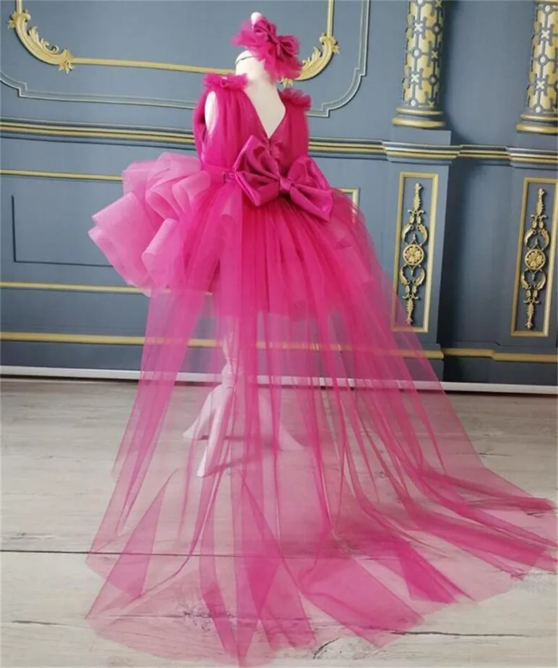 Personalized Fuchsia Baby Girl Birthday Dress with Long Train Princess Prom Party Dress Child 1-14T Outift Flower Girl Dress
Personalized Fuchsia Baby Girl Birthday Dress with Long Train Princess Prom Party Dress Child 1-14T Outift Flower Girl Dress