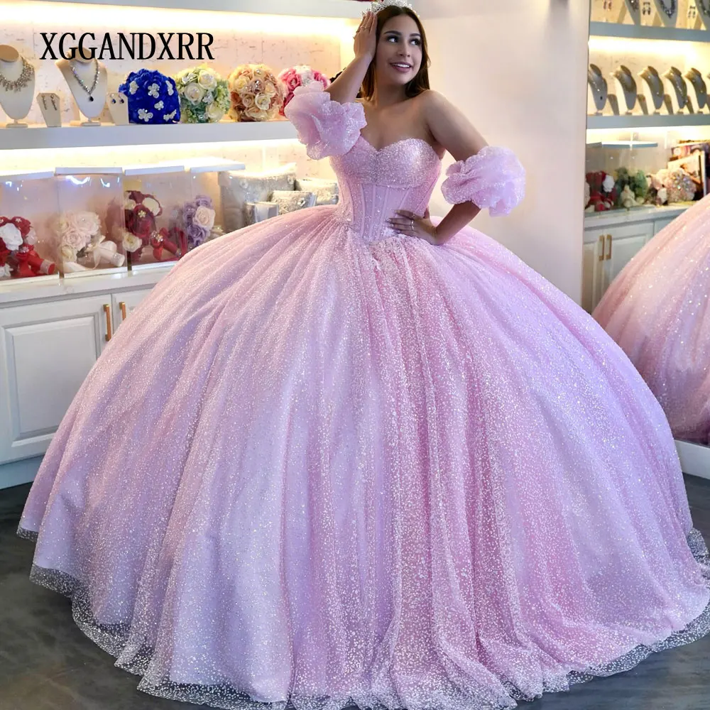 Customized Pink Ball Gown Quinceanera Dresses with Detachable Sleeves Vestidos De 15 Años Sweet 16 Dresses 2025 Birthday Party
Customized Pink Ball Gown Quinceanera Dresses with Detachable Sleeves Vestidos De 15 Años Sweet 16 Dresses 2025 Birthday Party