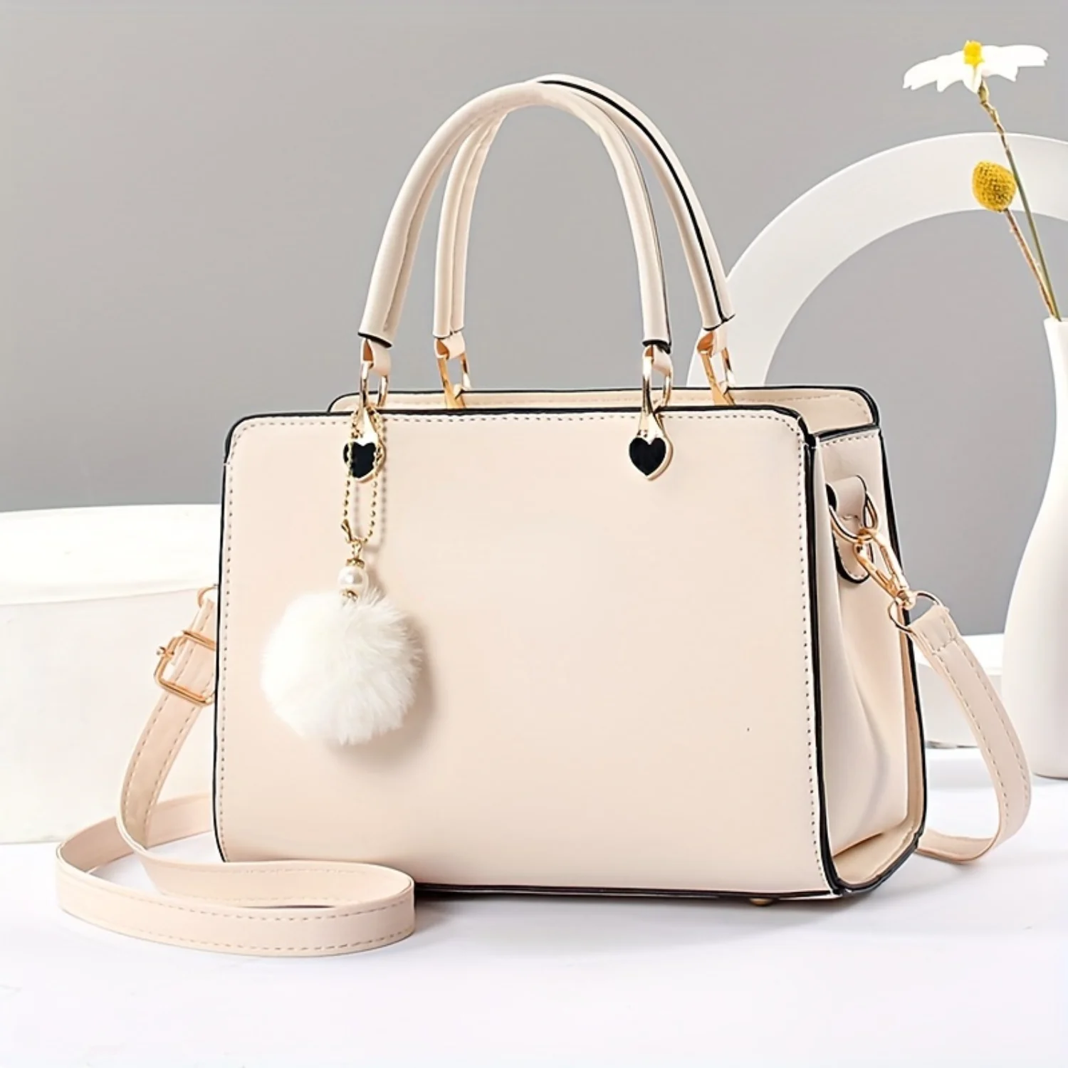 Color Crossbody Bag For Women, Fashion Letter Decor Handbag, Double Handle Satchel Purse
Color Crossbody Bag For Women, Fashion Letter Decor Handbag, Double Handle Satchel Purse
