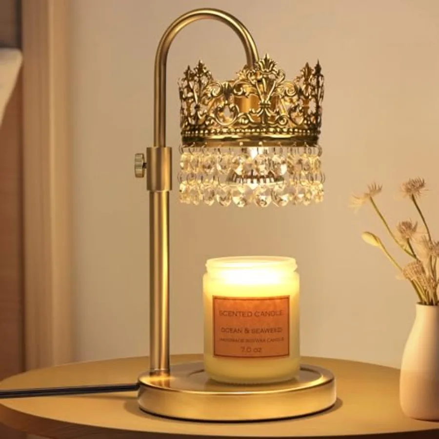 Candle Warmer Lamp with Timer Dimmer Adjustable Height with 2 Bulbs Crystal Candle Lamp Elegant Home Decor for Valentine's Day
Candle Warmer Lamp with Timer Dimmer Adjustable Height with 2 Bulbs Crystal Candle Lamp Elegant Home Decor for Valentine's Day