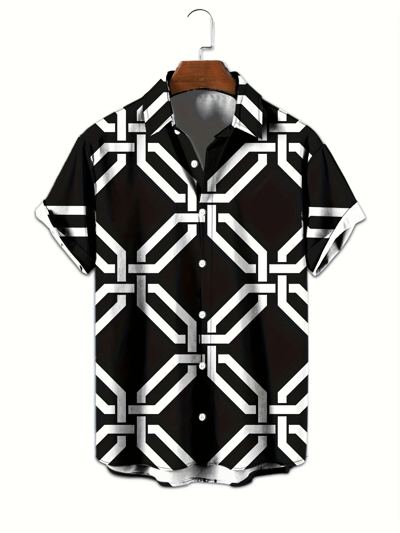 Geometric 3D Printed Short Sleeve Shirt Business Casual Men's Classic Lapel Shirt Summer Loose Cool Breathable Oversized Tops
Geometric 3D Printed Short Sleeve Shirt Business Casual Men's Classic Lapel Shirt Summer Loose Cool Breathable Oversized Tops