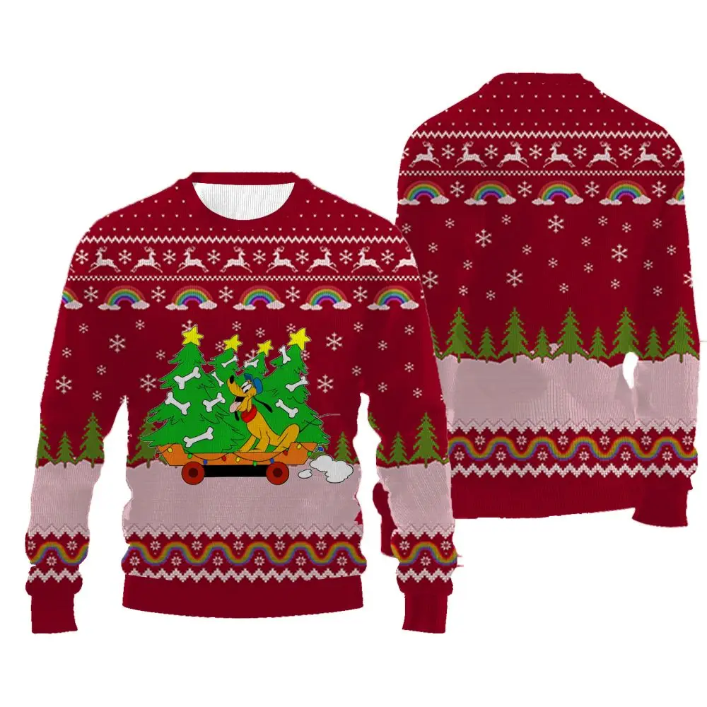 Christmas Cartoon Pattern Printed Women's Red Sweater Comfortable Casual Round Neck Sweatshirt with Long Sleeved Thick Style
Christmas Cartoon Pattern Printed Women's Red Sweater Comfortable Casual Round Neck Sweatshirt with Long Sleeved Thick Style