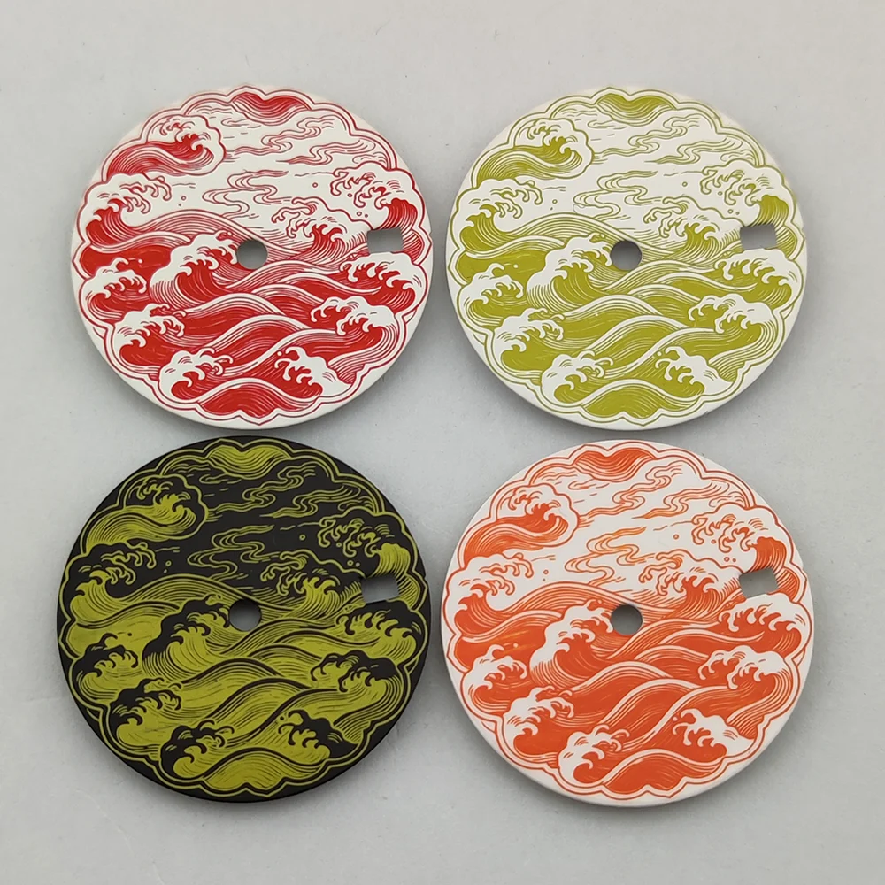 28.5MM Japanese Ukiyo-e Wave Pattern Watch DialSupport Custom Logo Fit For NH35 NH36 Movement Custom Modified Watch Parts
28.5MM Japanese Ukiyo-e Wave Pattern Watch DialSupport Custom Logo Fit For NH35 NH36 Movement Custom Modified Watch Parts