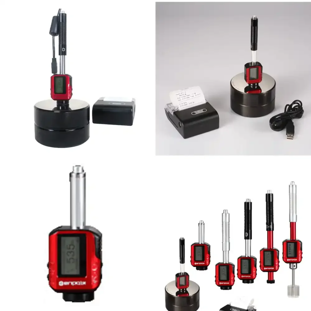 Portable Hardness Tester sclerometer for holes cylinders internal measurements with Wireless printing
Portable Hardness Tester sclerometer for holes cylinders internal measurements with Wireless printing