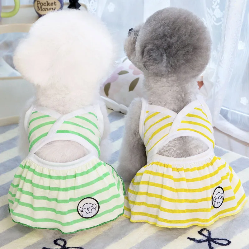 Dog Summer Clothes Girls Dog Bikini Dress Strips Costume Clothing For Small Medium Dogs Chihuahua Dachshund Puppy Sling Skirt XL
Dog Summer Clothes Girls Dog Bikini Dress Strips Costume Clothing For Small Medium Dogs Chihuahua Dachshund Puppy Sling Skirt XL