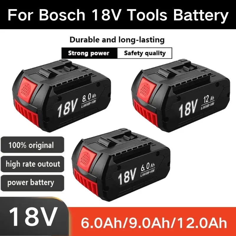 for Bosch 18V Battery 12.0Ah Electric Drill 18V Rechargeable Li-ion Battery BAT609 BAT609G BAT618 BAT618G BAT614 GBA18V Charger 
for Bosch 18V Battery 12.0Ah Electric Drill 18V Rechargeable Li-ion Battery BAT609 BAT609G BAT618 BAT618G BAT614 GBA18V Charger