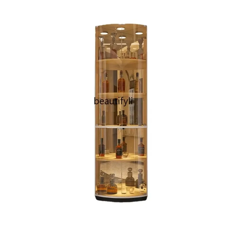 New Wine Cabinet Household Living Room Corner Glass Triangle Cabinet Fan-Shaped Corner Floor Wine Rack Display Cabinet
New Wine Cabinet Household Living Room Corner Glass Triangle Cabinet Fan-Shaped Corner Floor Wine Rack Display Cabinet