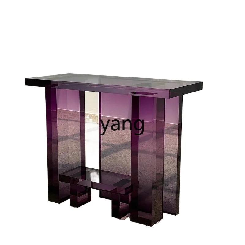 LH acrylic dark purple porch table against the wall strip corridor color end view table
LH acrylic dark purple porch table against the wall strip corridor color end view table