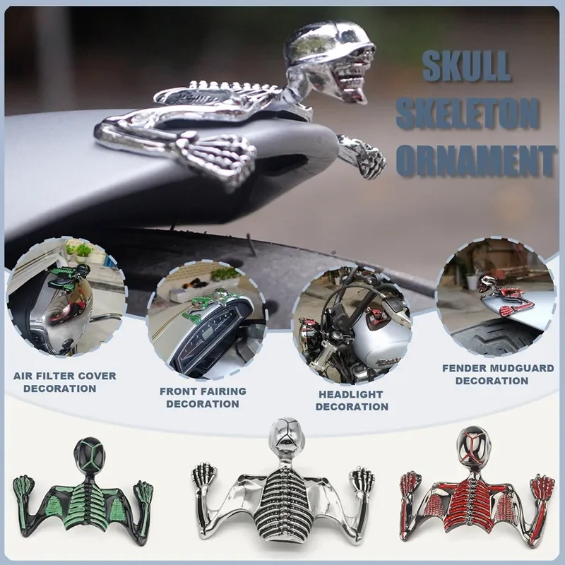 Motorcycle Ornament Highway Skull Zombie Figure Headlight Curved Mudguard Fairing Spotlight Skeleton Visor Skeleton Decorative
Motorcycle Ornament Highway Skull Zombie Figure Headlight Curved Mudguard Fairing Spotlight Skeleton Visor Skeleton Decorative