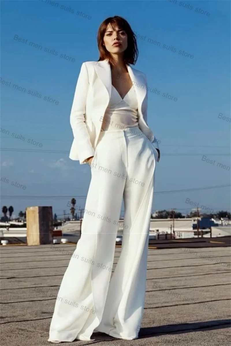 White Cotton Women Suit Pants Set 2 Piece Blazer+Trousers Formal Office Lady Wedding Customized Prom Coat Single Breasted Jacket
White Cotton Women Suit Pants Set 2 Piece Blazer+Trousers Formal Office Lady Wedding Customized Prom Coat Single Breasted Jacket