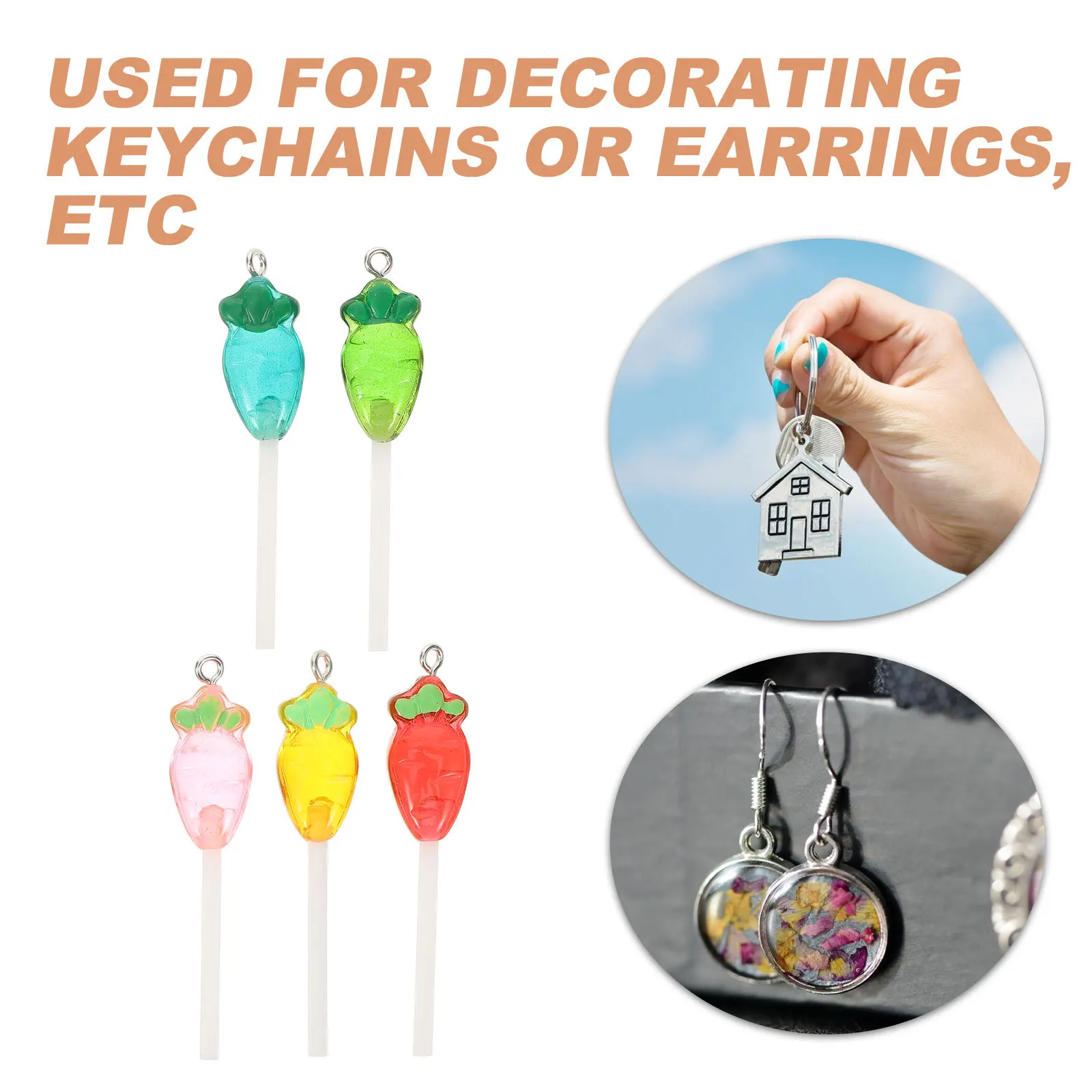 Simulation Food Play Keychain Charms for Earring Making Decorative Carrot Lollipop Carrots
Simulation Food Play Keychain Charms for Earring Making Decorative Carrot Lollipop Carrots