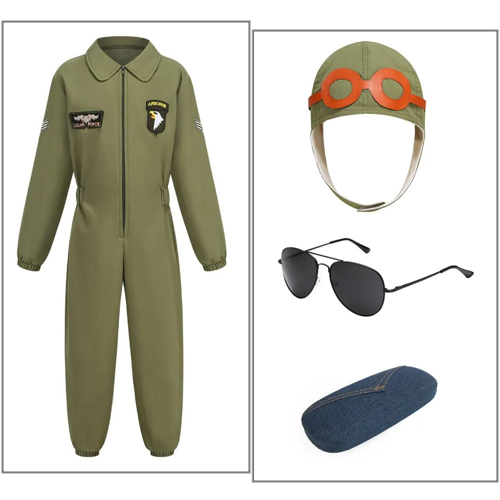 Halloween Children's Pilot Uniform Onesie Air Force Sports Performance Suit Boys' Style Girls' Version Stage Costume Outfit
Halloween Children's Pilot Uniform Onesie Air Force Sports Performance Suit Boys' Style Girls' Version Stage Costume Outfit