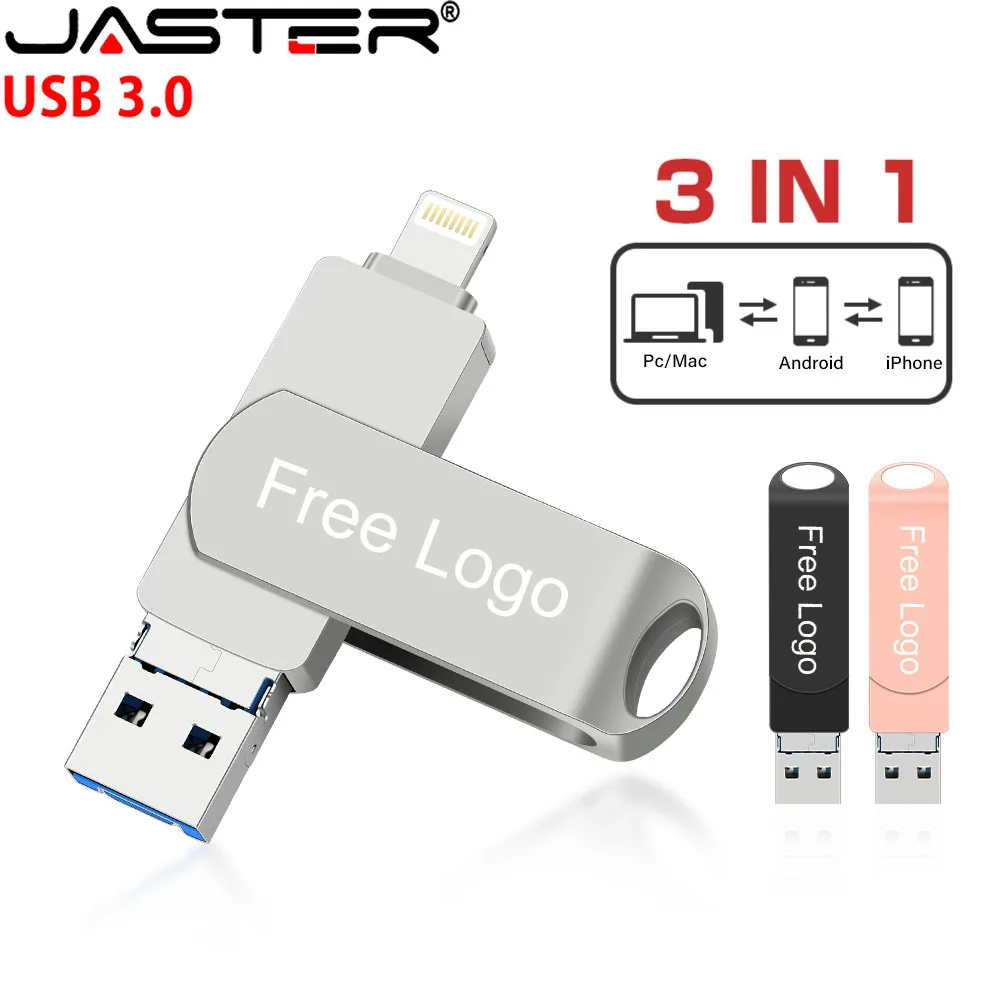 For Ipad Android USB 3.0 Flash Drives 256GB Metal Pen Drive 128GB for Iphone U Disk 64GB Free Custom Logo 3 in 1 Memory Stick
For Ipad Android USB 3.0 Flash Drives 256GB Metal Pen Drive 128GB for Iphone U Disk 64GB Free Custom Logo 3 in 1 Memory Stick