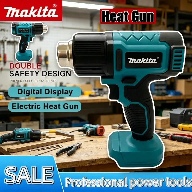 Промышленный беспроводной термофен Makita, ручной, электрический, с регулировкой температуры, для аккумулятора Makita 18В
Промышленный беспроводной термофен Makita, ручной, электрический, с регулировкой температуры, для аккумулятора Makita 18В