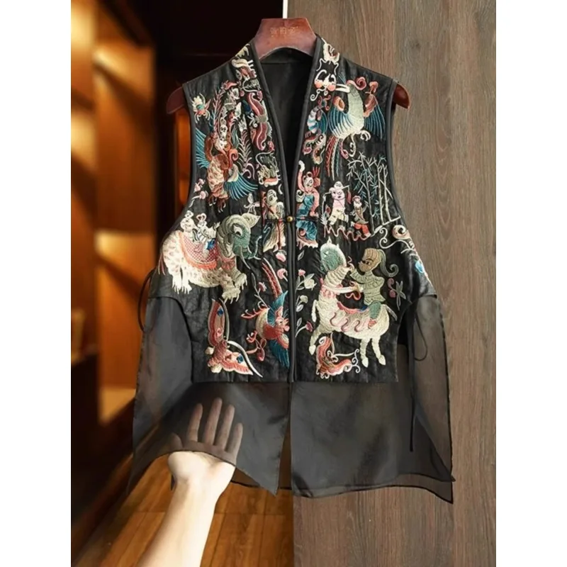 A High-end Faux Silk Summer Vest for Women A New Chinese-style Top with Embroidery Imitating Mulberry Silk Fashion Personality
A High-end Faux Silk Summer Vest for Women A New Chinese-style Top with Embroidery Imitating Mulberry Silk Fashion Personality