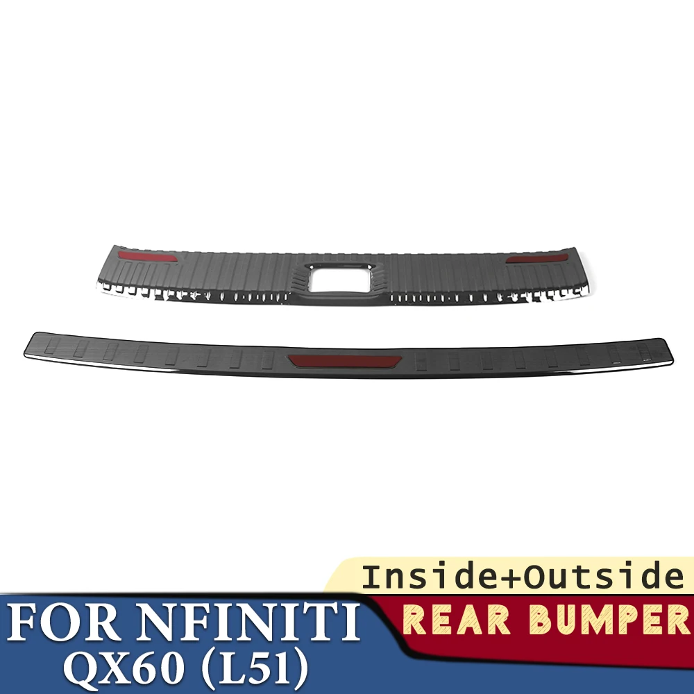 Trunk Bumper for Infiniti QX60 L51 2022-2024 Car Accessories Stainless Rear Fender Protector Sill Pad Cover Sticker Decoration
Trunk Bumper for Infiniti QX60 L51 2022-2024 Car Accessories Stainless Rear Fender Protector Sill Pad Cover Sticker Decoration