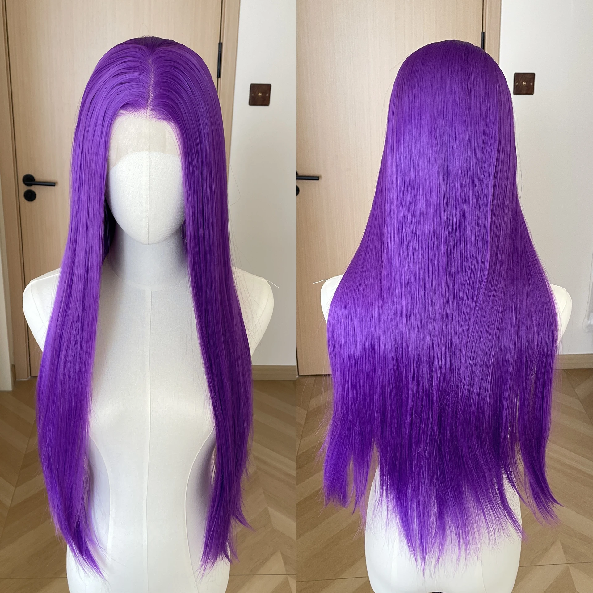 Dream Purple Long Straight Synthetic 13x4 Lace Front Wig for Women 26 Inch Glueless Half Hand Tied Wigs 150% Density Medium Cap
Dream Purple Long Straight Synthetic 13x4 Lace Front Wig for Women 26 Inch Glueless Half Hand Tied Wigs 150% Density Medium Cap