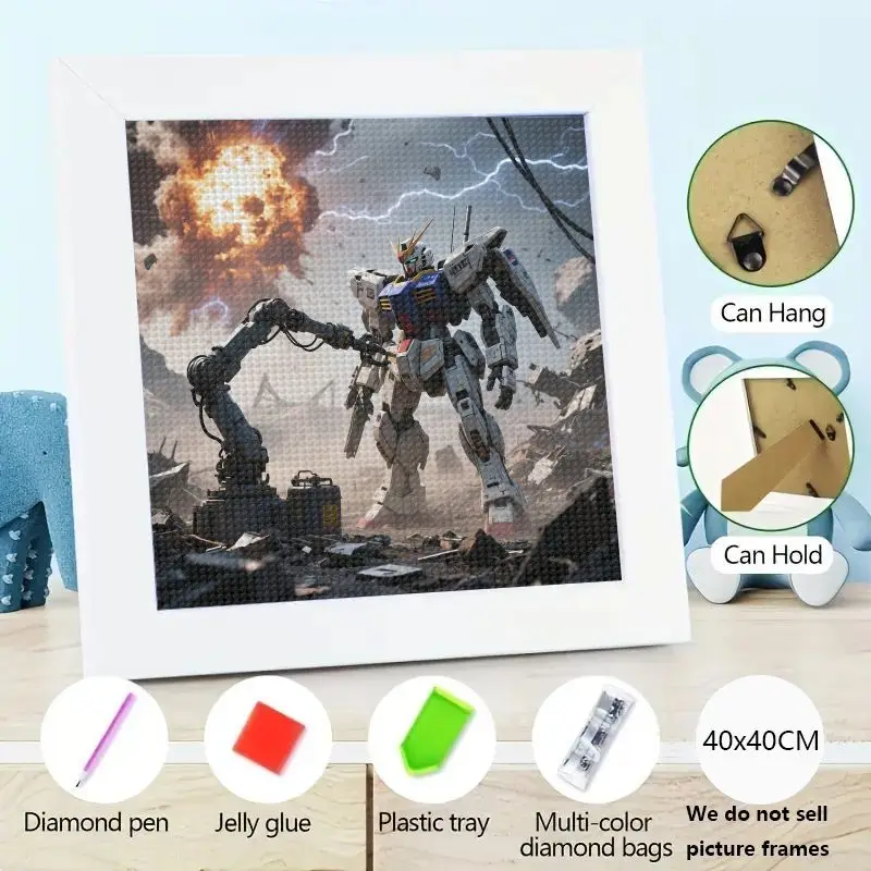 1 шт. 5D DIY комплект алмазной живописи Epic Gundam мобильный костюм робот боевая сцена с взрывной молнией, полная квадратная дрель со стразами 
1 шт. 5D DIY комплект алмазной живописи Epic Gundam мобильный костюм робот боевая сцена с взрывной молнией, полная квадратная дрель со стразами