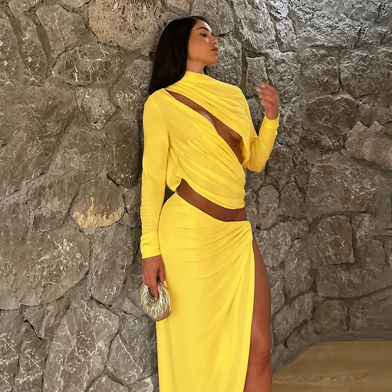Long Sleeve Women Sexy Cut Out Fashion Club Evening Holiday Party Dress 2024 Irregular Elegant Maxi Ruched Beach Dresses
Long Sleeve Women Sexy Cut Out Fashion Club Evening Holiday Party Dress 2024 Irregular Elegant Maxi Ruched Beach Dresses