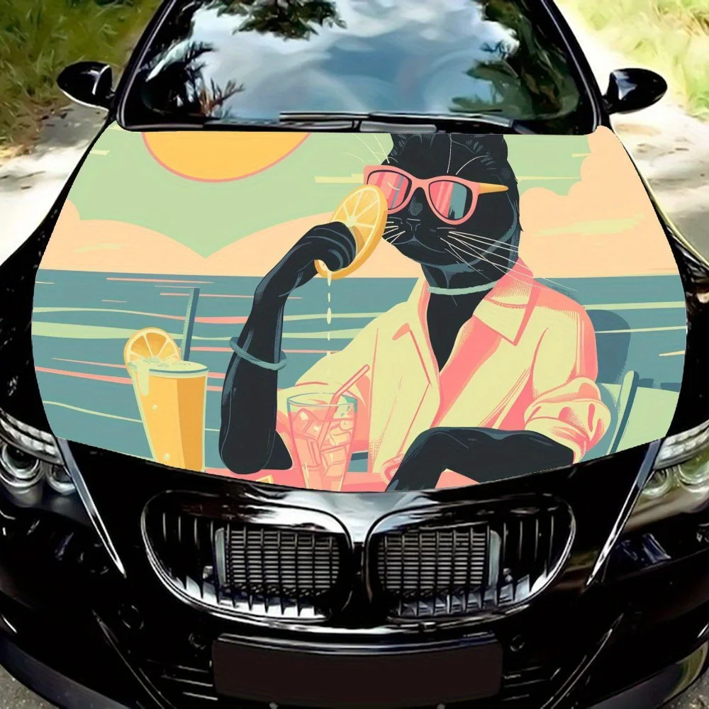 Stylish Cat Print car hood stickers, waterproof self-adhesive, scratch resistant, easy to stick, durable car PVC stickers, car d
Stylish Cat Print car hood stickers, waterproof self-adhesive, scratch resistant, easy to stick, durable car PVC stickers, car d