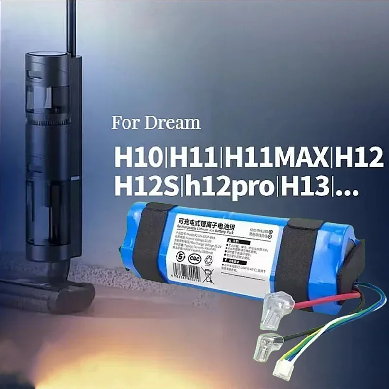 Original Replacement Li-ion Battery for Dreame H10 H12 H13 VWV7 VWV8 VWV9 P2106-6S1P-BWB Handheld Wet Dry Washing Vacuum Cleaner
Original Replacement Li-ion Battery for Dreame H10 H12 H13 VWV7 VWV8 VWV9 P2106-6S1P-BWB Handheld Wet Dry Washing Vacuum Cleaner