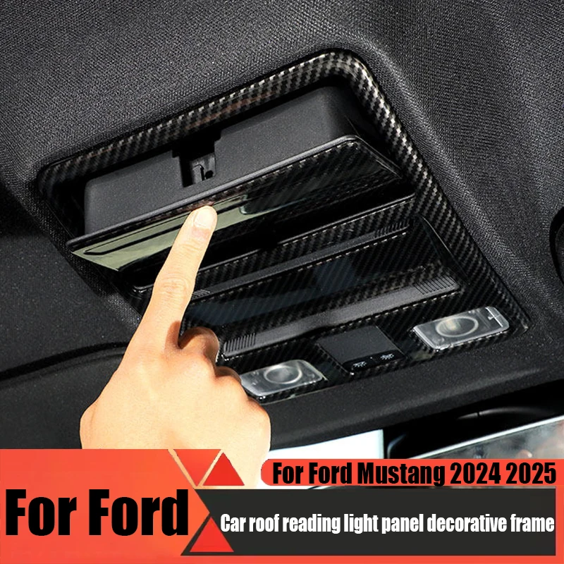 Панель лампы для чтения на крыше автомобиля, декоративная рамка, аксессуары для украшения интерьера автомобиля, детали модификации для Ford Mustang 2024 2025
Панель лампы для чтения на крыше автомобиля, декоративная рамка, аксессуары для украшения интерьера автомобиля, детали модификации для Ford Mustang 2024 2025