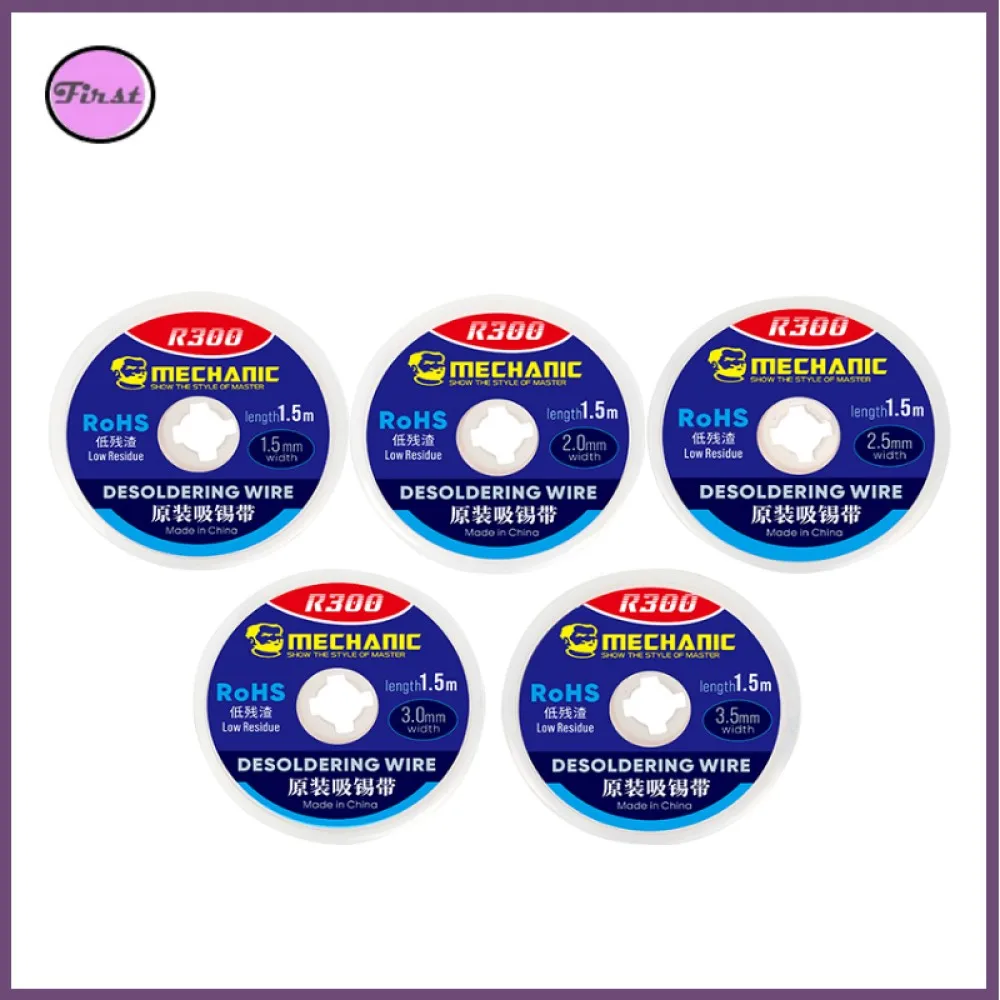 2pcs/Lot MECHANIC Solder Wick 1.5/2.0/2.5/3.0/3.5mm Desoldering Braid Welding Remover Wick Wire Lead Cord Flux BGA Repair Tools
2pcs/Lot MECHANIC Solder Wick 1.5/2.0/2.5/3.0/3.5mm Desoldering Braid Welding Remover Wick Wire Lead Cord Flux BGA Repair Tools