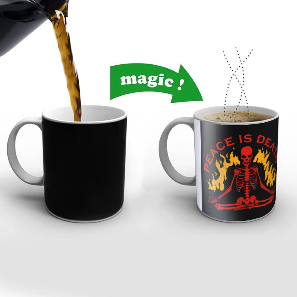 Peace is Death Creativity Change Color Chang mug Ceramic mug Hot Coffee Cup Breakfast Cup Mug Friend Gift
Peace is Death Creativity Change Color Chang mug Ceramic mug Hot Coffee Cup Breakfast Cup Mug Friend Gift