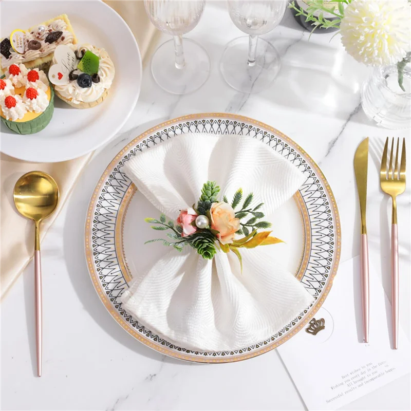 AB66-Napkin Rings, Set Of 12 Flower Napkin Holders With Pearl Dinner Tables Rings For Wedding, Party, Christmas, Holiday
AB66-Napkin Rings, Set Of 12 Flower Napkin Holders With Pearl Dinner Tables Rings For Wedding, Party, Christmas, Holiday