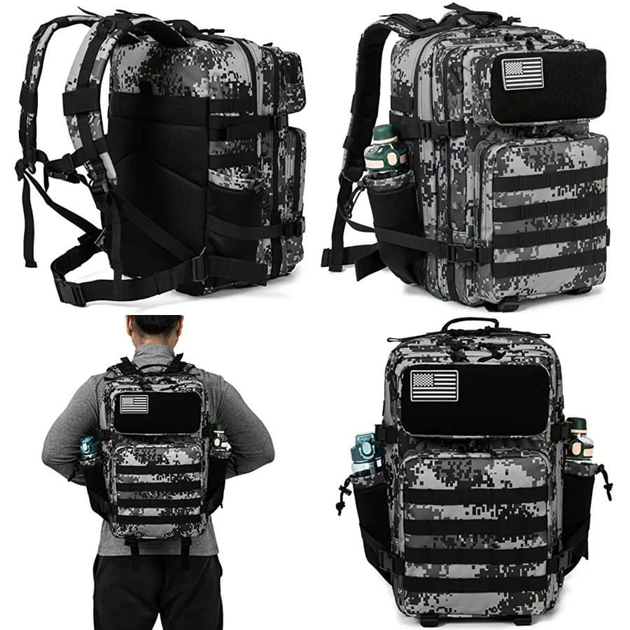 25L/45L Military Tactical Backpack For Men Molle Daypack 3 Day Bug Out Bag Hiking Rucksack With Bottle Holder
25L/45L Military Tactical Backpack For Men Molle Daypack 3 Day Bug Out Bag Hiking Rucksack With Bottle Holder