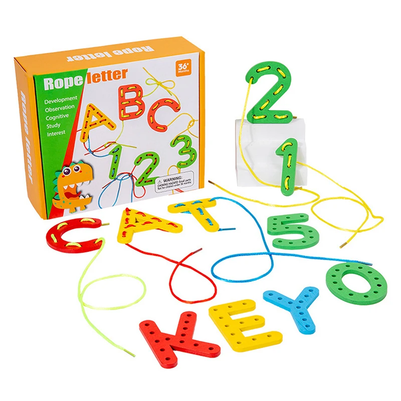 Wooden Number Letter Rope Game Early Education Cognitive Handmade Rope Letter Educational Toys Hand Eye Coordination Training
Wooden Number Letter Rope Game Early Education Cognitive Handmade Rope Letter Educational Toys Hand Eye Coordination Training