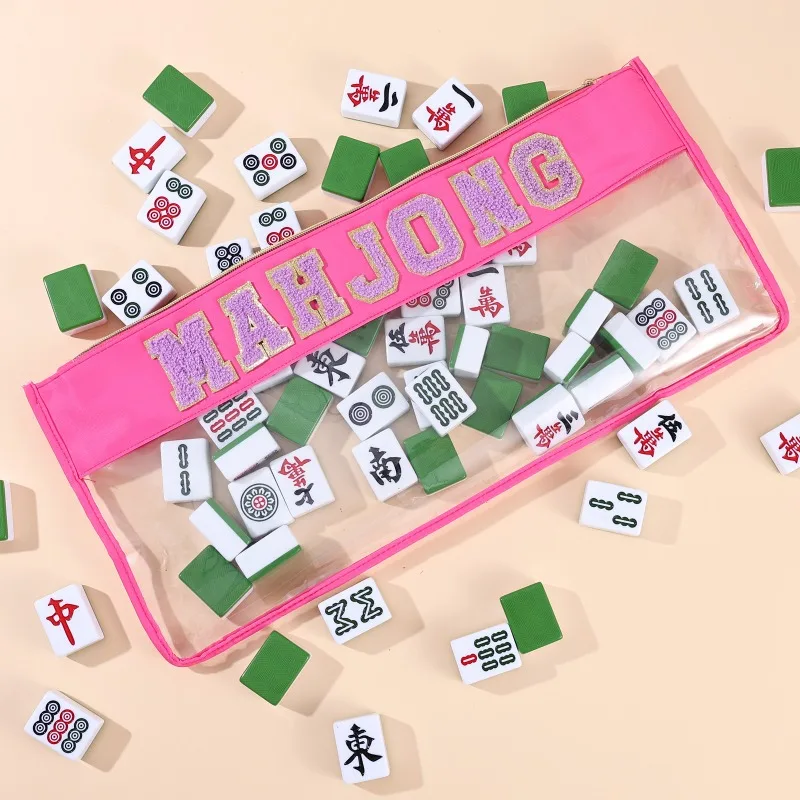 Embroidered letter mahjong bag large capacity multi-color board game portable mahjong storage bag multi-function
Embroidered letter mahjong bag large capacity multi-color board game portable mahjong storage bag multi-function